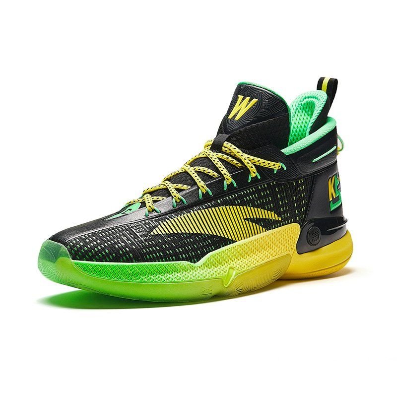 ANTA Men Klay Thompson KT9 NITROEDGE Basketball Shoes in Black / Yellow / Green