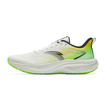 ANTA Men Running Shoes in White/Yellow/Green