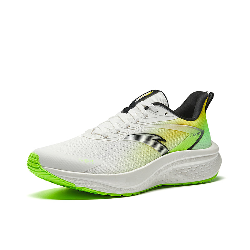 ANTA Men Running Shoes in White/Yellow/Green