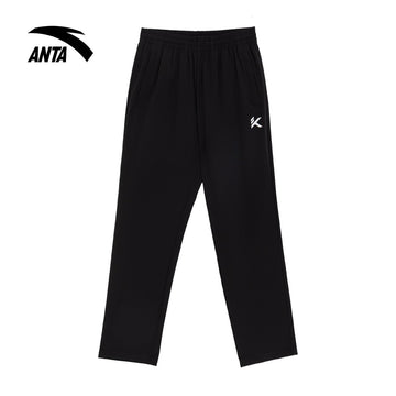 ANTA Men Basketball Woven Track Pants in Black