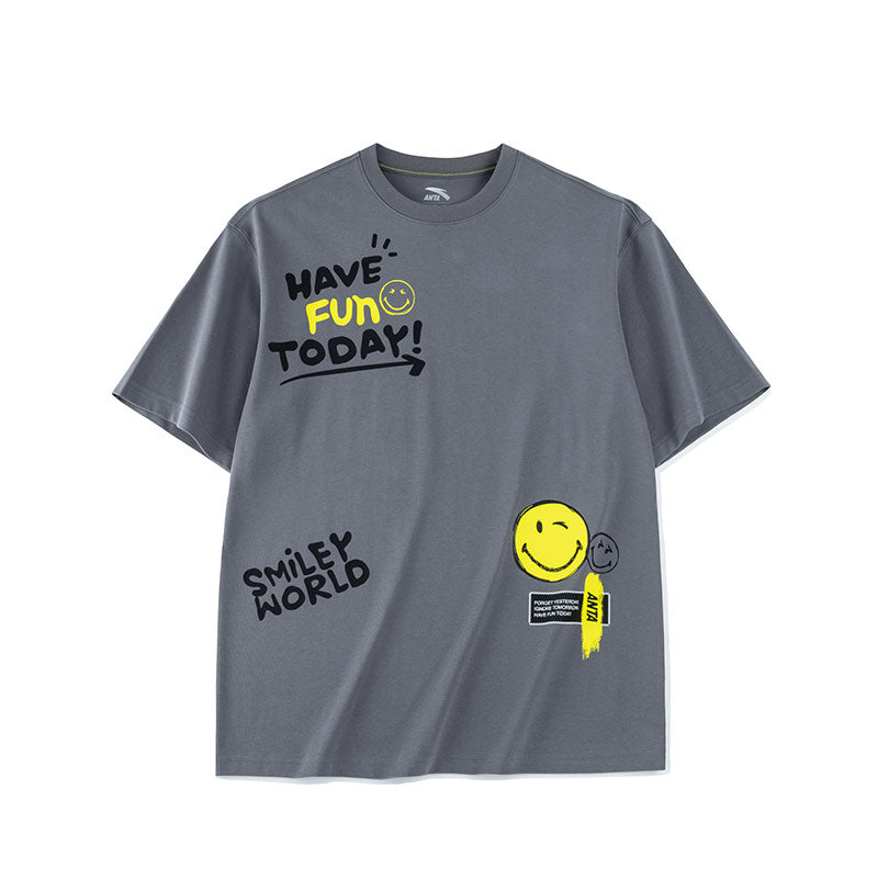ANTA Men IP Smiley Lifestyle SS Tee Shirt Relax Fit