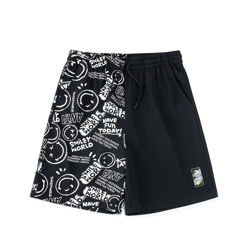 ANTA Men IP Smiley Lifestyle Knit Shorts Relax Fit