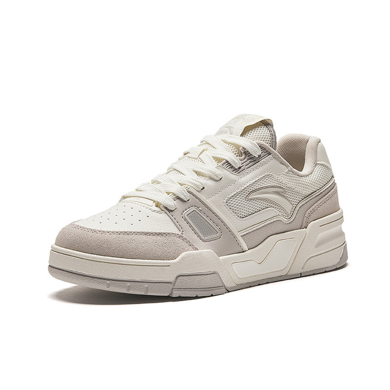 ANTA Women Lifestyle Flame 5.0 Breezelea X-Game Shoes In Ivory White/Grey