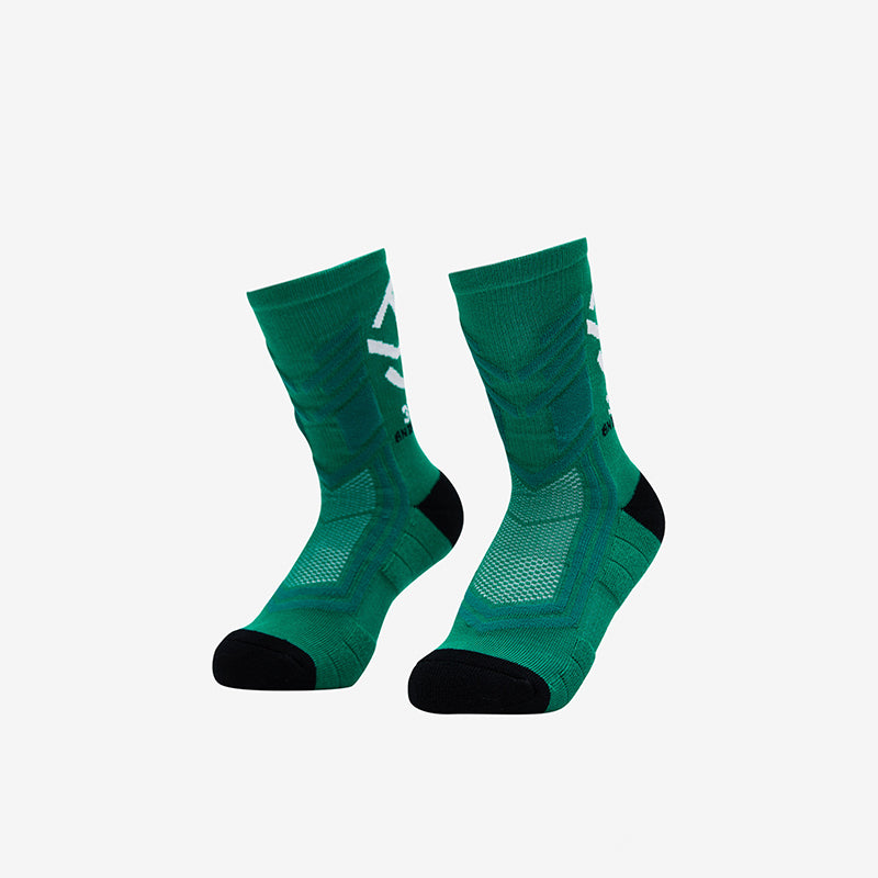 ANTA Kids - Big Boy's Basketball Socks In Green (7Y-14Y)